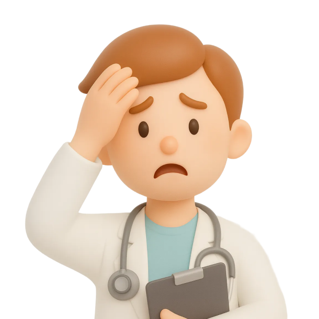 보험 설명에 부담을 느끼는 치과 원장